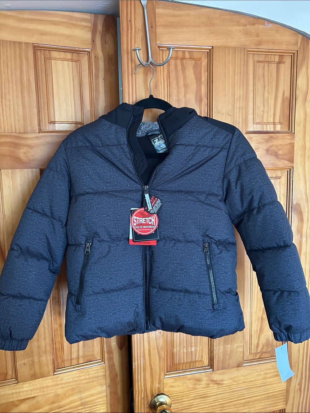 ZeroXposur Kids Puffer Jacket in Dark Heather Gray